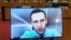 Russian opposition leader Aleksei Navalny takes part in a video hearing by the European Parliament's Foreign Affairs Committee in Brussels on November 27, where he urged the EU to impose more sanctions on the Kremlin.
