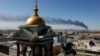 Російський Санкт-Петербург, де 3-6 червня відбувається міжнародний економічний форум, днями вже зазнавав атаки українських сил (на фото: дим після ударів 3 червня)