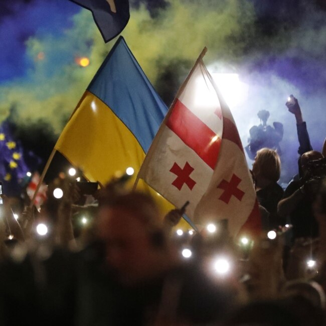 День независимости Украины – акция-перформанс в Тбилиси