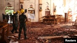 La una din bisericile distruse de atacurile sinucigașe din Sri Lanka