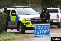 The incident near the RAF Fairford airbase in Britain on September 27 triggered a huge police response.
