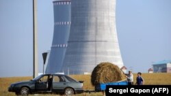 The construction site of Belarus's nuclear power plant outside the town of Astravets, some 170 km northwest of Minsk, 19Aug2017