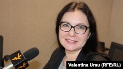 Alina Russu, președinta CEC în studioul Europei Libere, Chisinau 2018