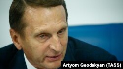 Sergei Naryshkin, the head of Russia's Foreign Intelligence Service 