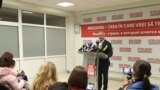 Președintele Igor Dodon la conferința de presă după închiderea centrelor de votare, duminică, 15 noiembrie 2020.