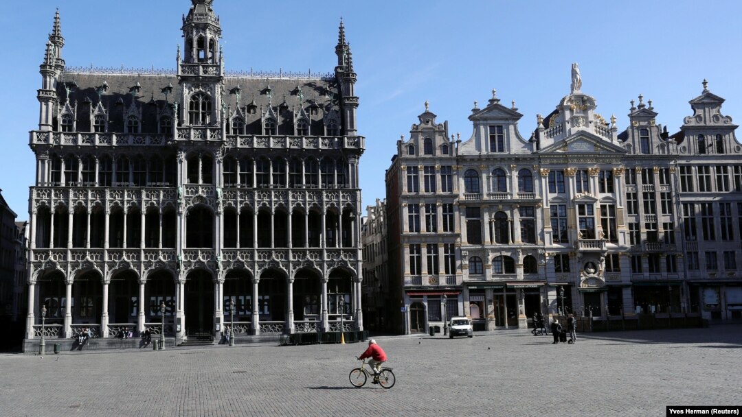 Grand-Place din Bruxelles pe timp de coronavirus.