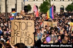 Protest la Budapesta, 14 iunie 2021.