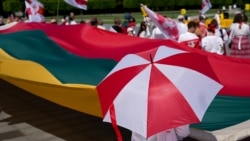 Беларуская акцыя ў Вільні, прысьвечаная 5-годьдзю пратэстаў 2020 году ў Беларусі, 9 жніўня 2025