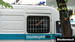 Полиция көлігі. Көрнекі сурет.