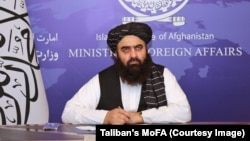 The Taliban's acting foreign minister, Amir Khan Muttaqi (file photo)