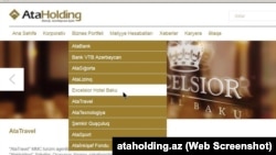 "Ataholding" web screenshot