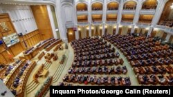 ROMANIA -- Romanian Prime Minister Viorica Dancila attends a vote of confidence at the Parliament in Bucharest, Romania January 29, 2018.