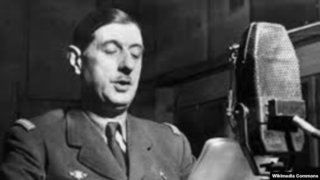 Gjenerali de Gaulle në një fjalim drejtuar francezëve, bërë në radio nga Londra, 1940.