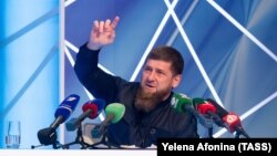 Рамзан Кадыров на пресс-конференции в Грозном