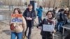 Demonstrators protest against the controversial proposed legislation in Nur-Sultan on April 2. 