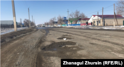 A kátyús Eszet batír utca a kazahsztáni Aktöbe körzetben fekvő Embi városban