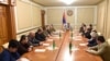 Nagorno Karabakh - The Karabakh president, Arayik Harutiunian , holds a session of his natonal security council, Stepanakert, Aprl 1, 2022