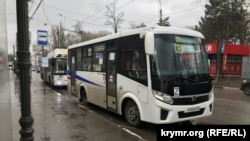 Літера Z на громадському транспорті у Криму