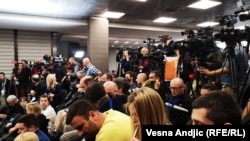 Novinari na konferenciji za medije, Beograd, april 2022.