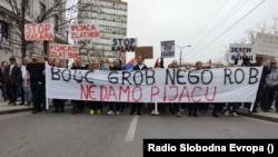 Protest pijačnih prodavaca u Beogradu