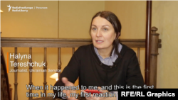 RFE/RL Ukrainian correspondent, Halyna Tereshchuk.