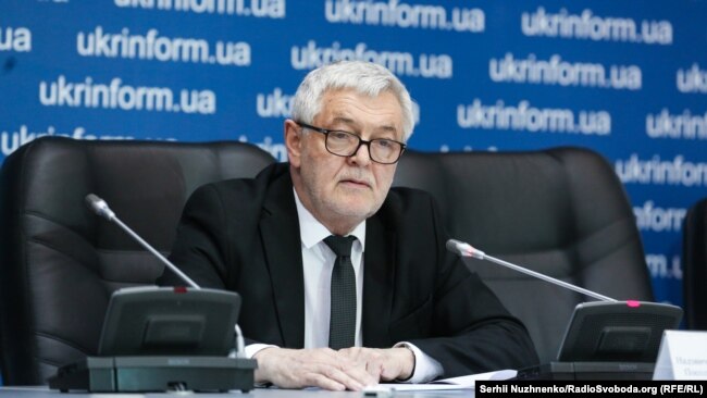 Посол Польщі Ян Пєкло під час прес-конференції. Київ, 17 квітня 2018 року