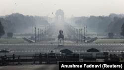 Spre palatul prezidențial de la New Delhi, India, martie 2020