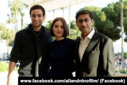 "Əli və Nino" filminin rejissoru Asif Kapadia və baş rol ifaçıları Kann film festivalında.