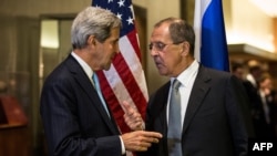 Sekretari John Kerry dhe ministri Sergei Lavrov në OKB, shtator 2013