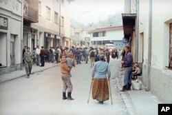 A Srebrenica street in April 1993