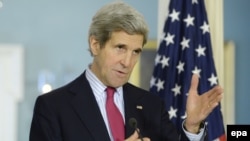 U.S. Secretary of State John Kerry was speaking from Kyiv.