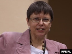 Ганна Энгелькінг на Кангрэсе беларусістаў у Менску, 2010