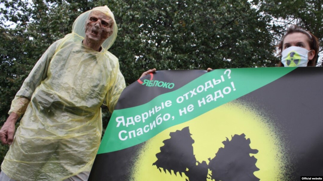 Акция партии "Яблоко" у германского посольства в Москве.