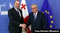 საქართველოს პრემიერ-მინისტრი მამუკა ბახტაძე და ევროკომისიის პრეზიდენტი ჟან-კლოდ იუნკერი