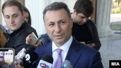 Поранешниот премиер Никола Груевски дава изјава пред Суд. 