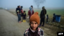 Një migrant në Idomeni, foto arkiv