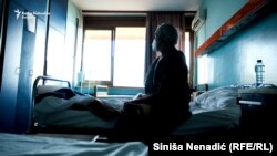 Pacijent na COVID odjelu u Banjaluci, oktobar 2021.