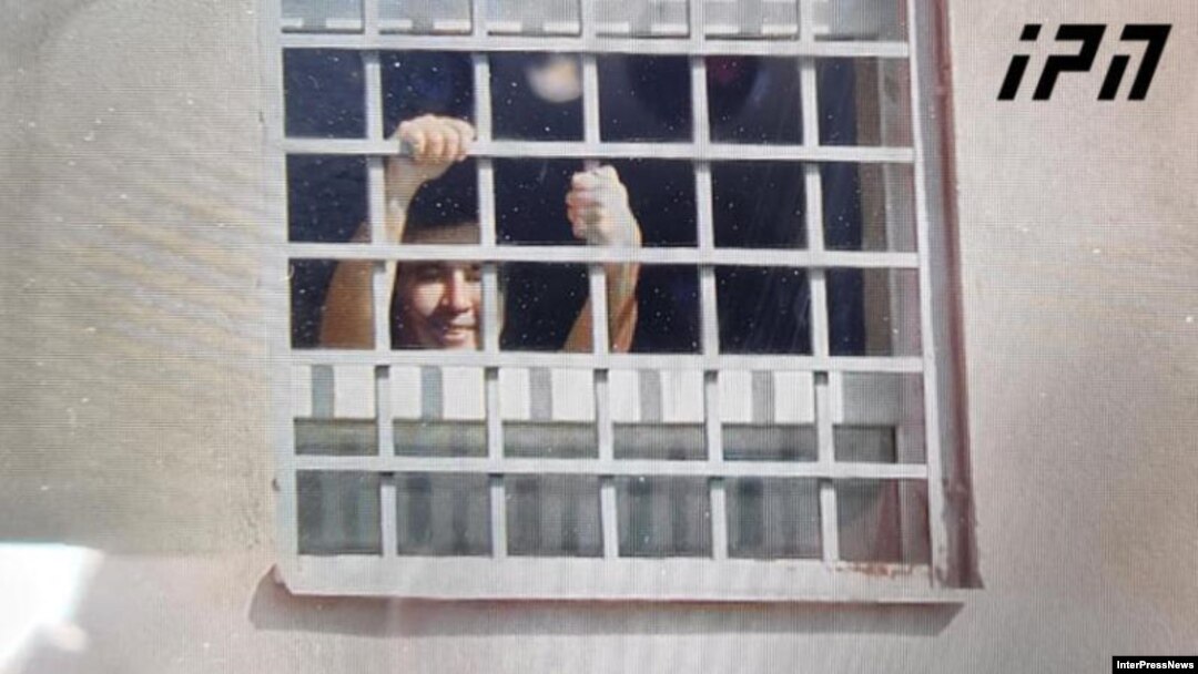 Mikheil Saakashvili, pictured in Rustavi Prison