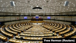 Az Európai Parlament plenáris üléseinek helyszíne Brüsszelben, Belgiumban 2016. február 24-én