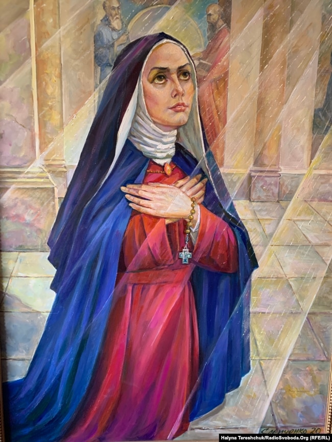 Образ засновниці монастриня сестер-редемптористок у 1731 році сестра Марія Челесте Кростароза. Робота Володимира Слєпченка