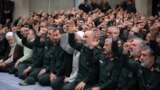 جمعی از فرماندهان سپاه پاسداران در دیدار با آیت‌الله علی خامنه‌ای، رهبر جمهوری اسلامی