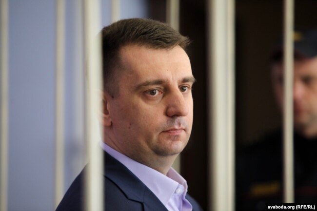 Андрэй Дамарацкі на судовым паседжанні. Фота: Радыё Свабода