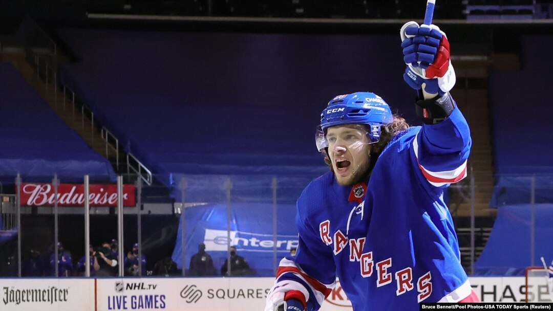 New York Rangers left wing Artemi Panarin is one of several Russians playing in the North American National Hockey League. 