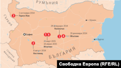 Бугарија - Инфографик - експлозии - 2014-2015