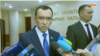 Председатель сената парламента Казахстана Маулен Ашимбаев отвечает на вопросы прессы. Нур-Султан, 7 апреля 2022 года