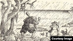 Доктор Айболит спасает зверей от злого старика. Илл. Елены Сафоновой, 1936