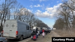 Беженцы из Украины на границе с Польшей. Март 2022 г.