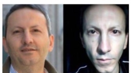 احمدرضا جلالی در زمان اعتصاب غذا در موارد قبلی (راست) و پیش از بازداشت 