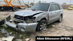 Автомобиль Subaru Forester, за рулем которого пьяный водитель насмерть сбил девушку.