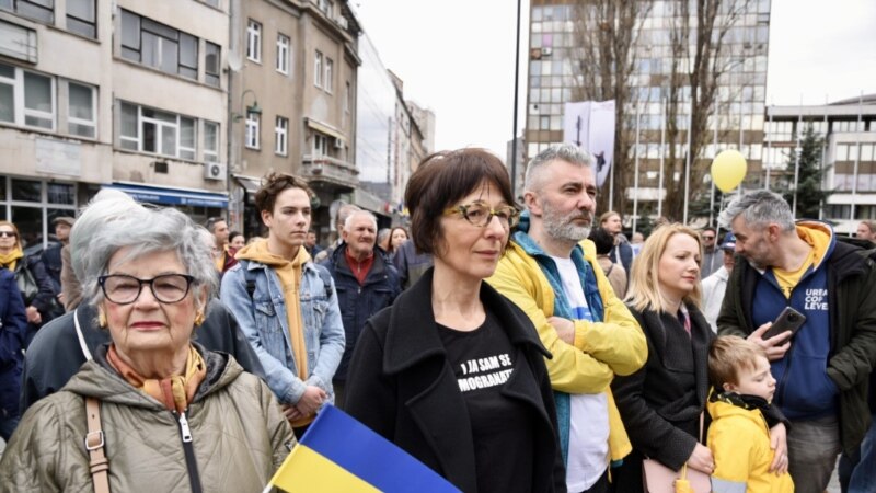Sarajevo na protestu poručilo: Živjela Ukrajina u slobodi
